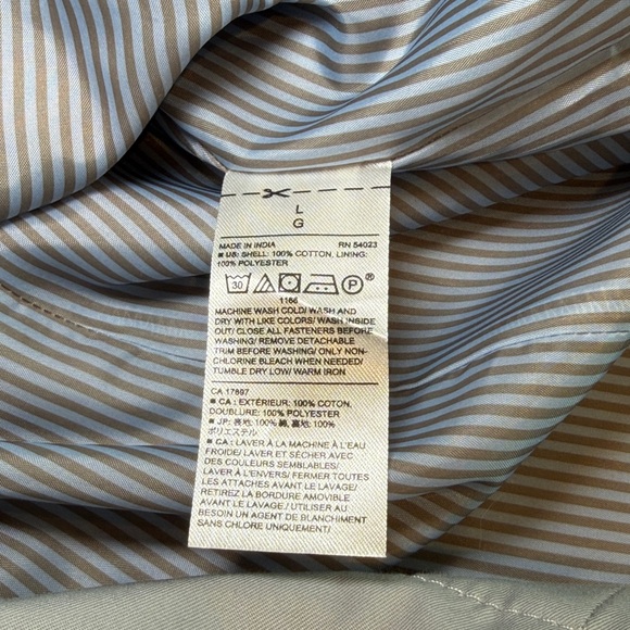 NWT Banana Republic Classic Trench Coat Gray Size Large - Picture 6 of 7